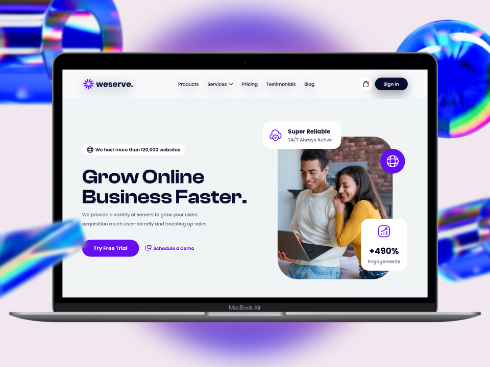  WeServe - Hosting Landing Page